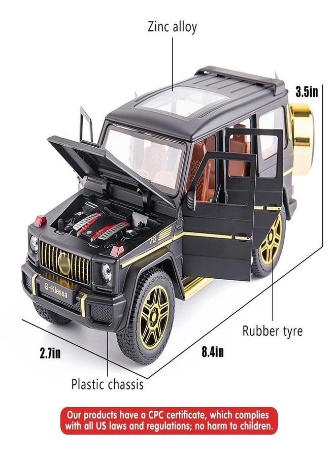 BDTCTK 1/24 Benz G63 AMG Model Car, Zinc Alloy Pull Back Toy car with Sound and Light for Kids Boy Girl Gift(Black) - Image 2